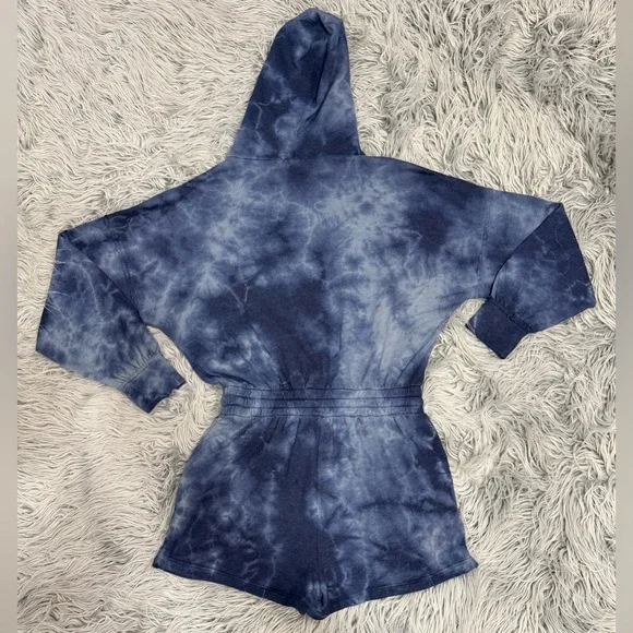 FREE PEOPLE FP Movement Favorite Washed Collection Tie Dye Hooded Romper S/M - Picture 3 of 5
